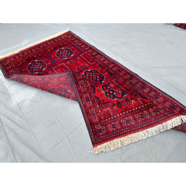 2000 - 2009 Afghan Khal Mohammadi Biljik Wool Rug, Mazar - 6'1" X 3'5" For Sale - Image 5 of 12