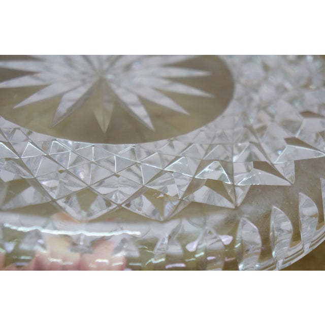 Vintage Modern Waterford Lismore Crystal Round Vanity Trinket Dish Coaster Starburst For Sale - Image 16 of 16