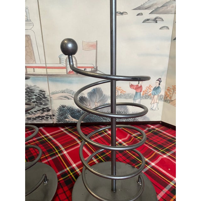 A beautiful pair of spiral metal table lamps. Perfect for the interior designer or the enthusiast!