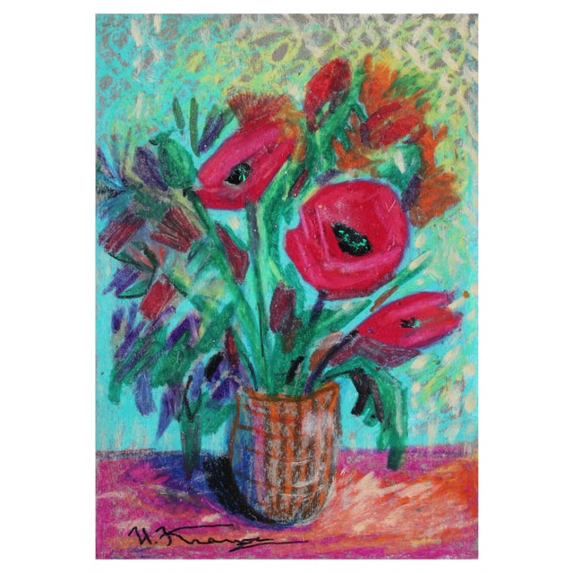 Uldis Krauze, Poppy, 2021, Oil on Cardboard For Sale