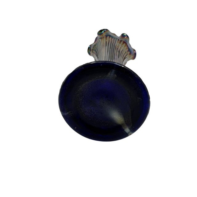 1930s Antique Fenton Irridescent Ruffled Glass Vase For Sale - Image 11 of 11