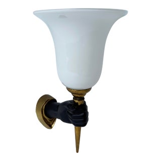 Nubian Hand Wall Sconce by John Devoluy For Sale