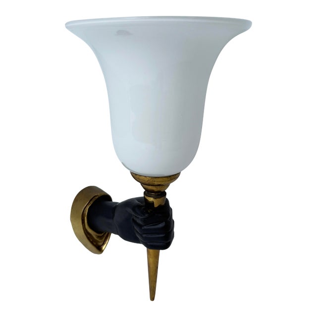 Nubian Hand Wall Sconce by John Devoluy For Sale