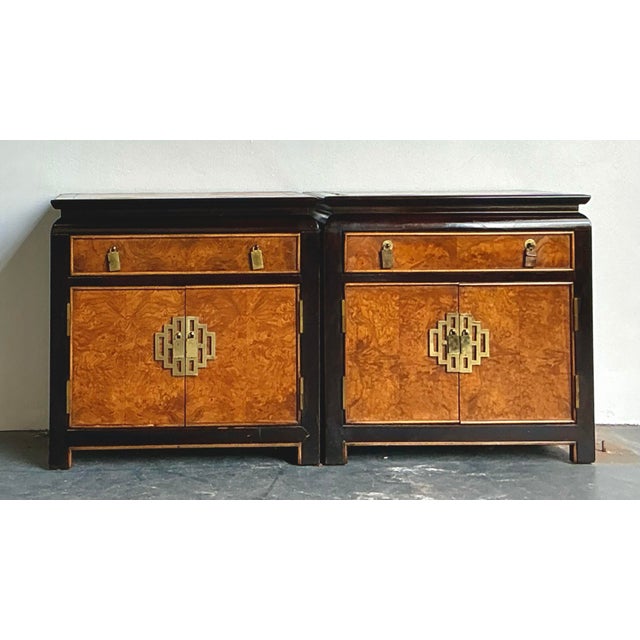 Vintage Asian Century Chin Hua Nightstands - A Pair For Sale - Image 9 of 12