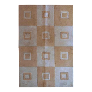 1980s Handmade Vintage Chinese Modern Rug 3.9' X 5.9' For Sale