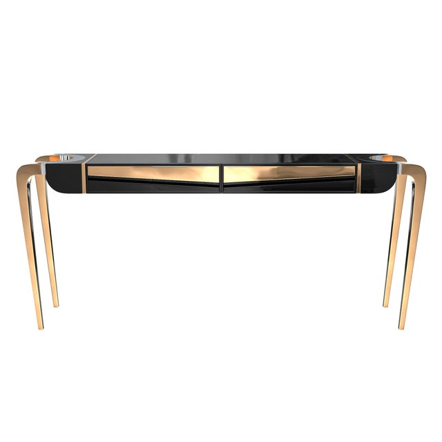 "Paradosso" Credenza with Stainless Steel and Bronze Bizimyer Furniture. Unmatched. Unrivalled. Designed by Hasan Samet...
