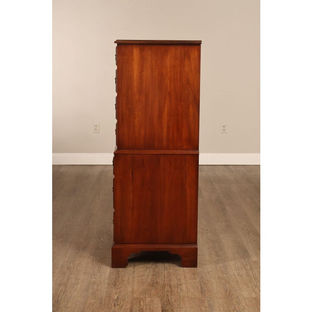 Henkel Harris Chippendale Style Cherry Tall Chest For Sale - Image 18 of 18