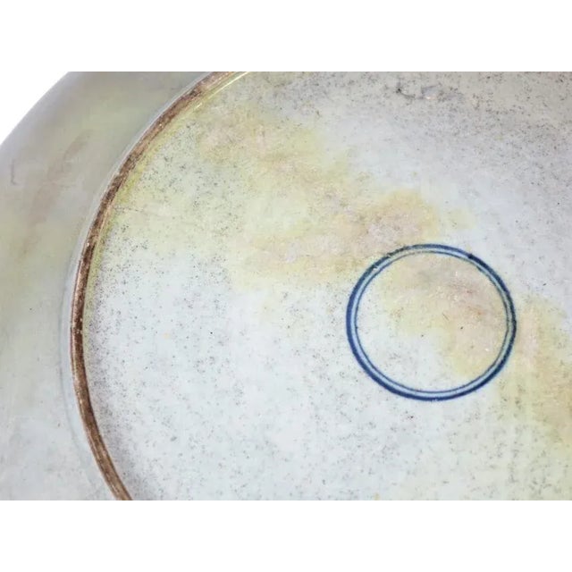 Antique 18th Century Chinese Porcelain Large Plate With Round Marking For Sale - Image 4 of 5