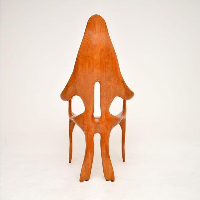 Brown Italian Studio Craft Sculptural Armchair, 1970s For Sale - Image 8 of 15