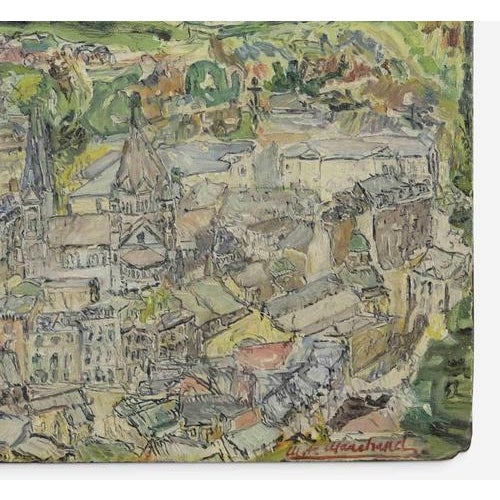 Landscape is an artwork realized by an unknown artist of the mid-20th Century. Mixed technique on pressed cardboard. cm 39...