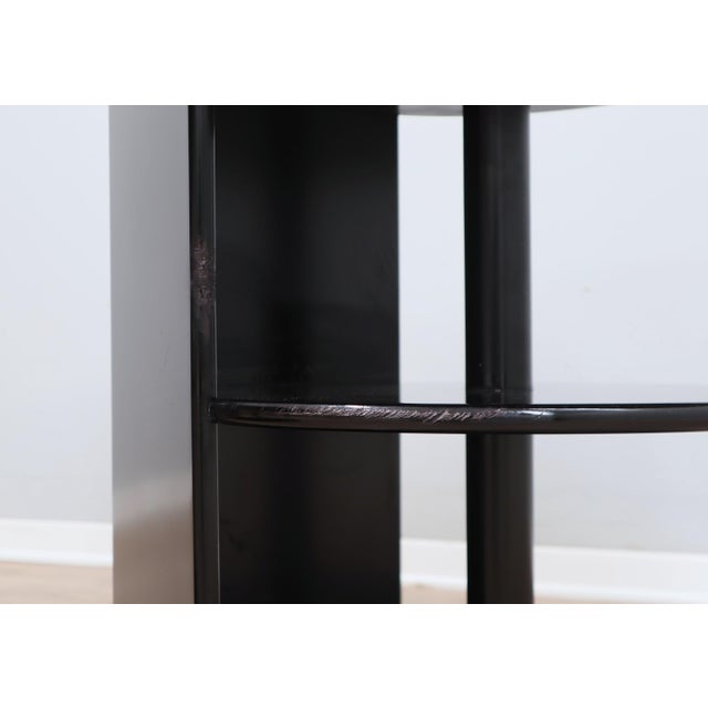 Paper Postmodern Black Lacquered Nightstands from B&B Italia / C&B Italia, 1980s, Set of 2 For Sale - Image 7 of 16