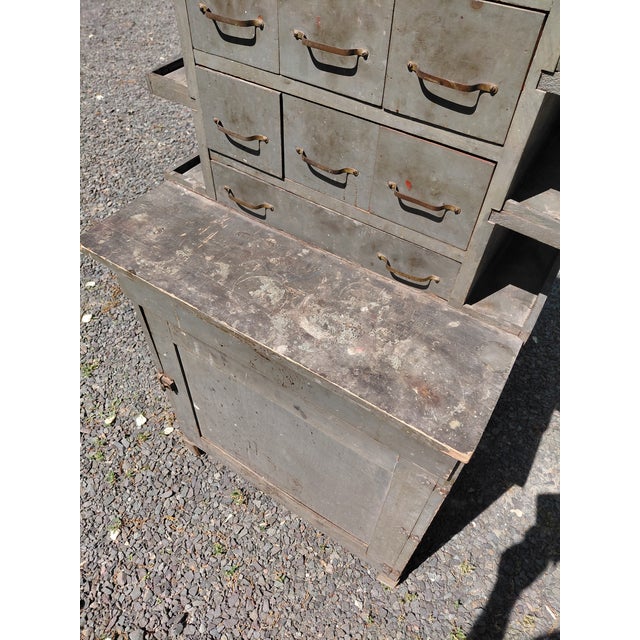 Vintage Shop Made Machinists Cabinet For Sale - Image 12 of 14