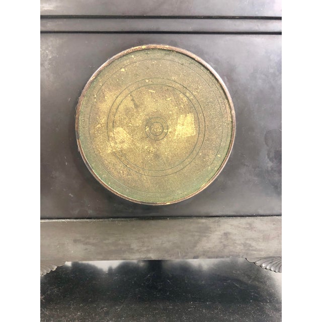 Metal French Bronze Empire Clock For Sale - Image 7 of 8