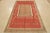 This contemporary Gabbeh rug is hand-knotted with an all-wool pile on a cotton foundation. This oriental rug features a...