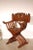 19th Century Anglo-Indian Brass Inlaid Savonarola Chair With Peacocks For Sale - Image 11 of 12