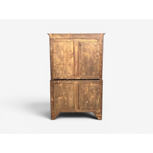 Georgian, Bow-Front Chest on Chest, Mahogany, Brass, England, 19th C. For Sale - Image 15 of 15