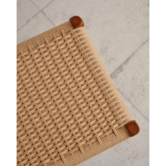 Long Teak Bench with Paper Cord Weaving by Niels O. Møller for j.l. Møllers, Denmark, 1960s For Sale - Image 17 of 18