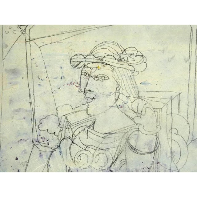 Vladimir Glushenkov, Goodbye Picasso, Pencil on Cardboard, 1998 For Sale - Image 4 of 8