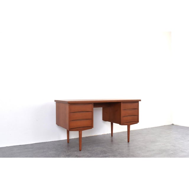 Brown Mid-Century Teak Desk by Fredrik Kayser for Skeie Møbler, 1960s For Sale - Image 8 of 15