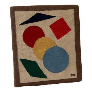 1970s Modern Weaving of Shapes Textile Art For Sale