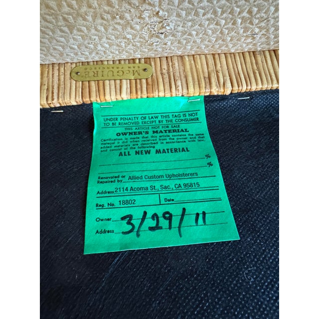 McGuire Orlando Diaz-Azcuy Collection for McGuire-Baker Furniture Lounge Chairs, Pair For Sale - Image 4 of 12