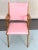 Vintage Italian Wood Accent Chair in Pink Leatherette, Italy, 1950s For Sale - Image 4 of 11