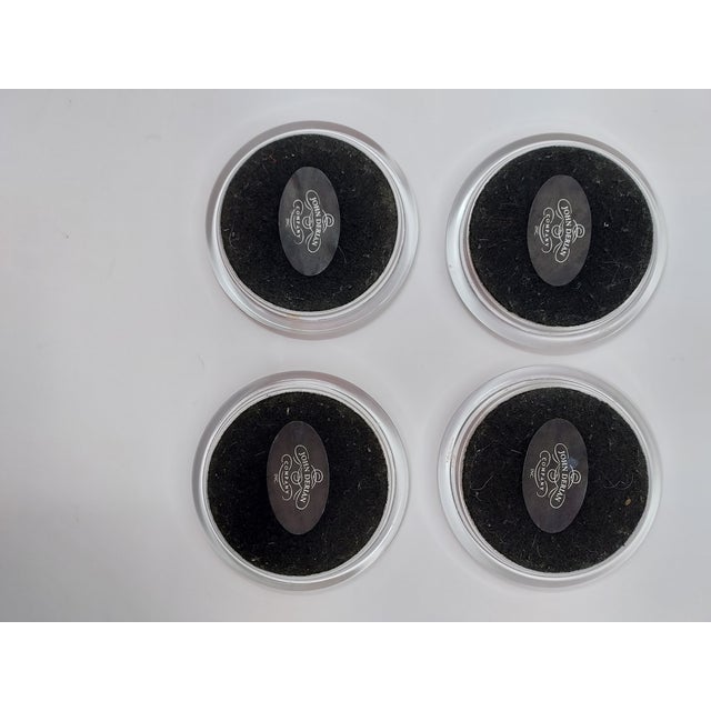 Glass 1990s John Derian Coasters Set of 4 Decoupage and Blown Glass 4" Diameter For Sale - Image 7 of 7