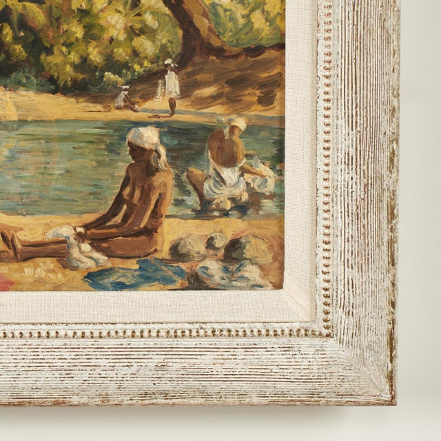 Pair of Tropical Haitian Paintings of Haitians at Work by Werner Jaegerhuber For Sale - Image 9 of 18