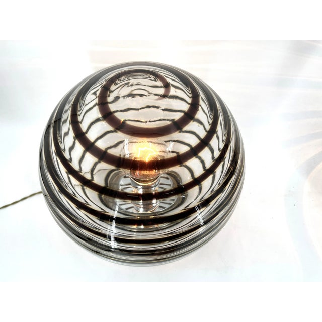 Murano Glass Swirl Table Lamps, 1970s, Set of 2 For Sale - Image 9 of 12
