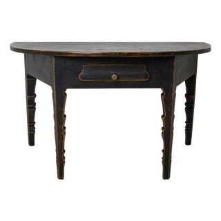 Antique Swedish Demi-Lune Console Table For Sale