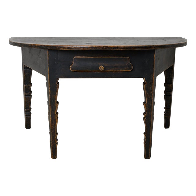 Antique Swedish Demi-Lune Console Table For Sale
