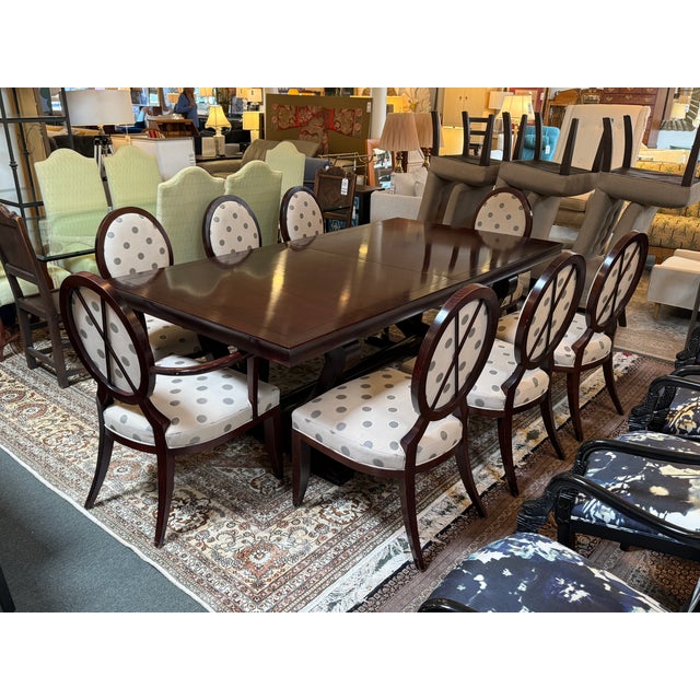 Barbara Barry for Baker Furniture Dining Room Chairs, Set of Eight For Sale - Image 11 of 14