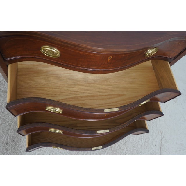 Baker Furniture Company 1990s Baker Colonial Williamsburg Inlaid Mahogany Virginia Chest For Sale - Image 4 of 18