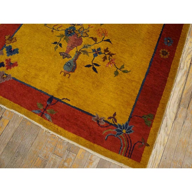 1920s Chinese Art Deco Carpet on Yellow-Gold Background For Sale - Image 12 of 12