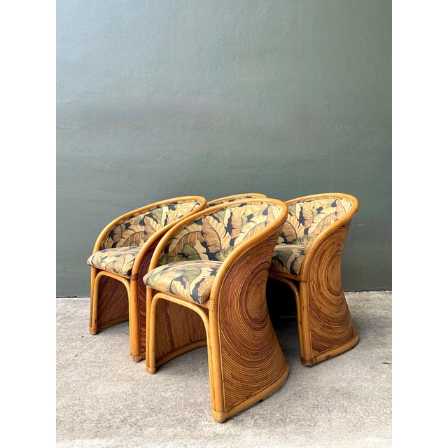 Gabriella Crespi Vintage Pencil Reed Sunburst Dining Chairs For Sale - Image 4 of 15