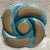 Ceramic Vintage Tom Chamberlain Turquoise Dolphins Chip and Dip For Sale - Image 7 of 9