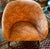 Wood Mid Century Barrel Club Chair With Original Asian Damask Upholstery For Sale - Image 7 of 9