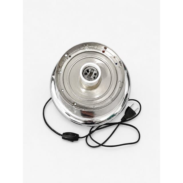Metal Large Space Age Murano Glass Table Lamp by Toni Zuccheri for AV Mazzega, 1970s For Sale - Image 7 of 8
