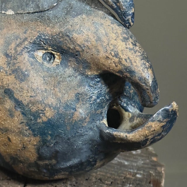 Ceramic Vintage Wood Fired Surrealist Anthropomorphic Ceramic Teapot For Sale - Image 7 of 7