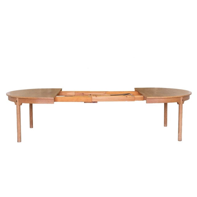 Karl Andersson & Söner Large Model 142 Dining Table in Oak by Børge Mogensen for Karl Andersson & Söner, 1960s For Sale - Image 4 of 18