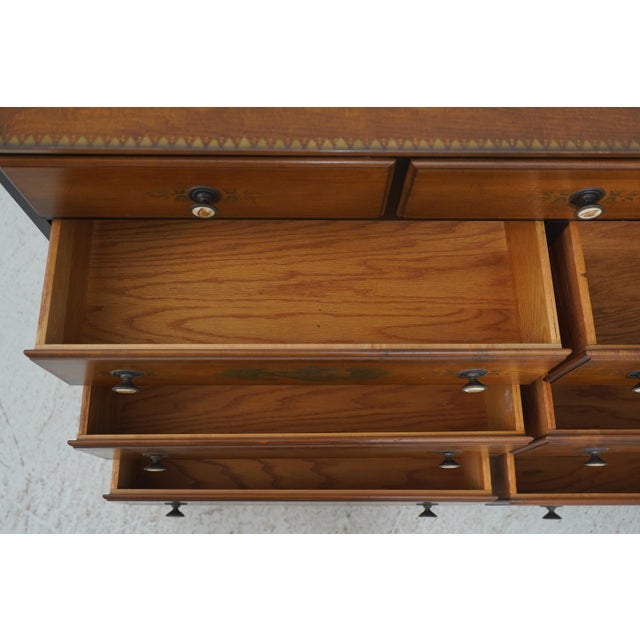 Hitchcock Hitchcock Maple & Ebony 9 Drawer Double Dresser For Sale - Image 4 of 18