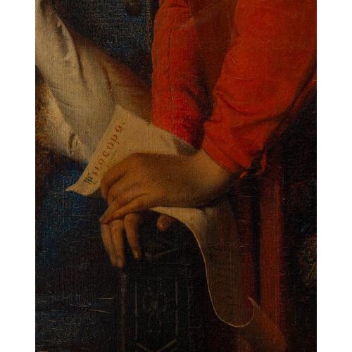 F. Valaperta, Ghismunda and Guiscardo, Oil on Canvas For Sale - Image 10 of 11
