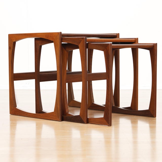 Mid Century Quadrille Nesting Side Tables Attributed to G Plan For Sale - Image 11 of 12
