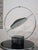 Spectacular and very rare Saturn lamp by Lucien Gau for Maison Lucien Gau. France, 1980. Veined gray marble base. It...