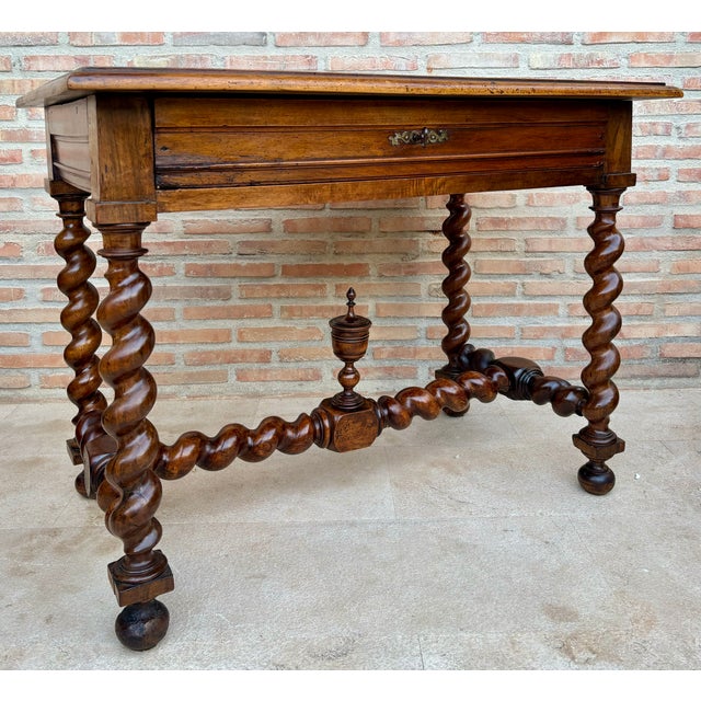 Baroque 19th Century French Baroque Walnut Desk For Sale - Image 3 of 18
