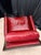 Authentic Holly Hunt Vienna Secession Lounge Chair, Custom Upholstered in Rich Burgundy/Cabernet Mohair and American Black Walnut Exposed Frame For Sale - Image 13 of 17