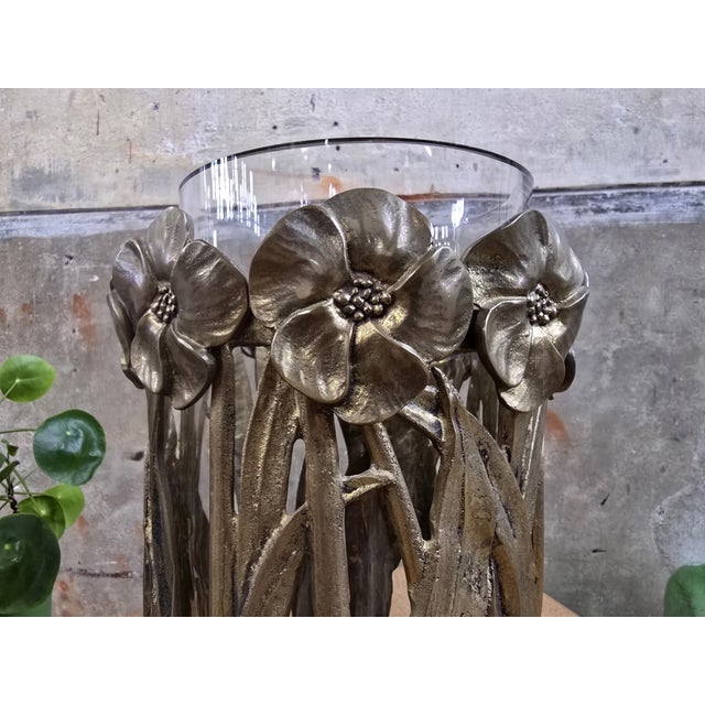 Bronze Floral Umbrella Stand, 1970s For Sale - Image 6 of 12