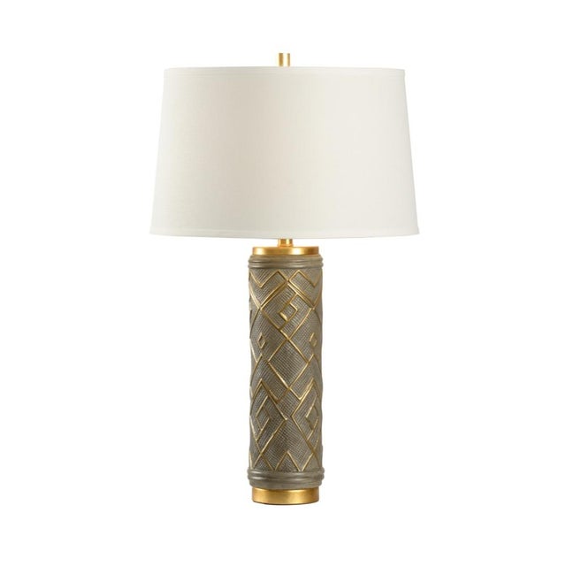 Contemporary Wildwood Kuba Table Lamp - Gray For Sale - Image 3 of 3