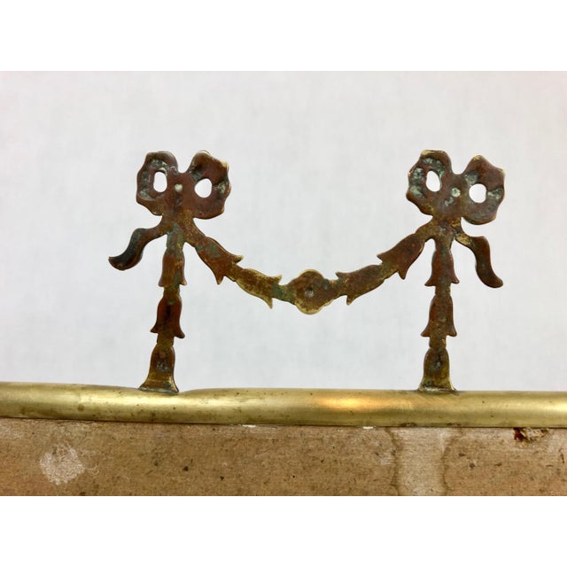 Metal Louis XVI Style Table Mirror in Brass For Sale - Image 7 of 17