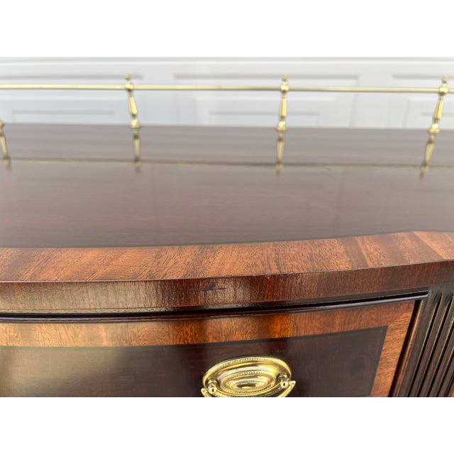 Wood Mid 20th Century Pennsylvania House Mahogany Marquetry Sideboard For Sale - Image 7 of 11